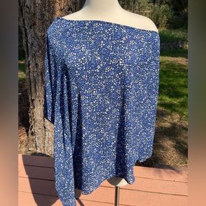 Micheal Kors floral off the shoulder blouse